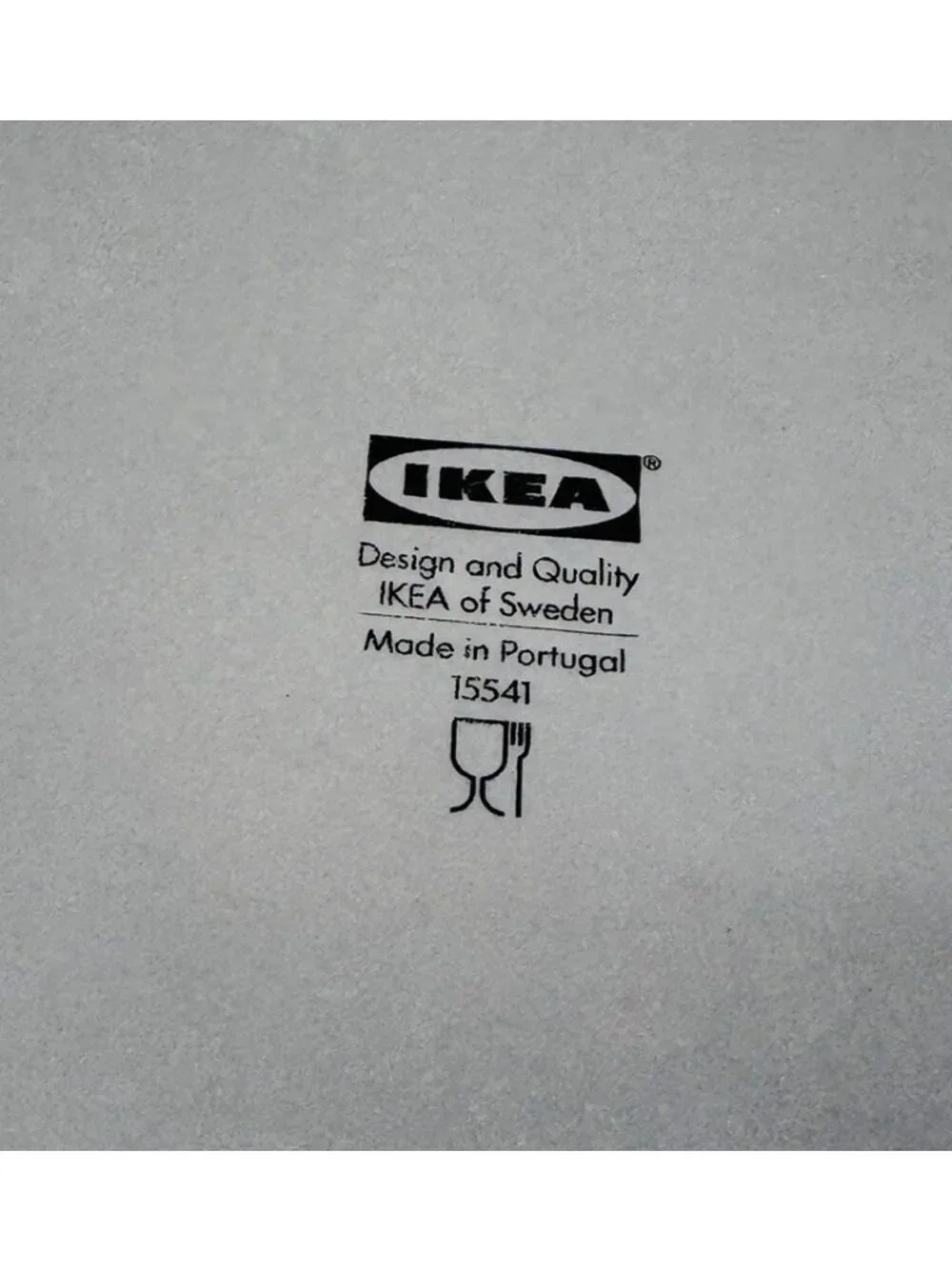 Ikea of Sweden ARV GRAY 15541 Scalloped Portugal Earthenware Dinner Plates Set 4